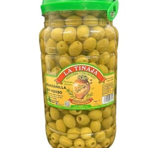 Aceitunas Manzanilla Sin Hueso - La Tinaja-1q Aceitunas manzanilla sin hueso sabor anchoa La Tinaja tarro cristal elaboración artesana Marinaleda Sevilla