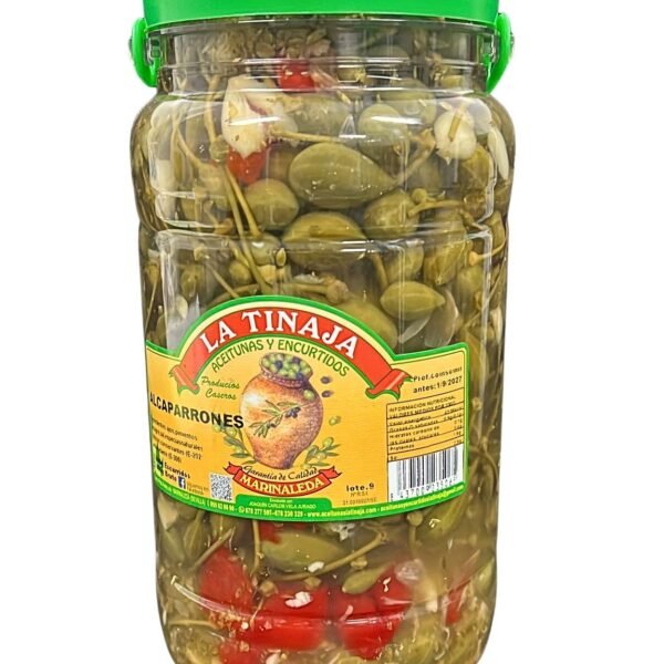 Alcaparrones en Vinagre con Ajos y Pimientos - La Tinaja-1 Alcaparrones en Vinagre con Ajos y Pimientos - La Tinaja