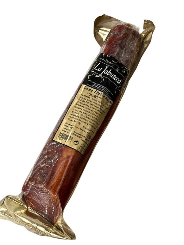 Caña de lomo embuchado Duroc La Jabuteca pieza entera envasada al vacío raza Duroc Sevilla