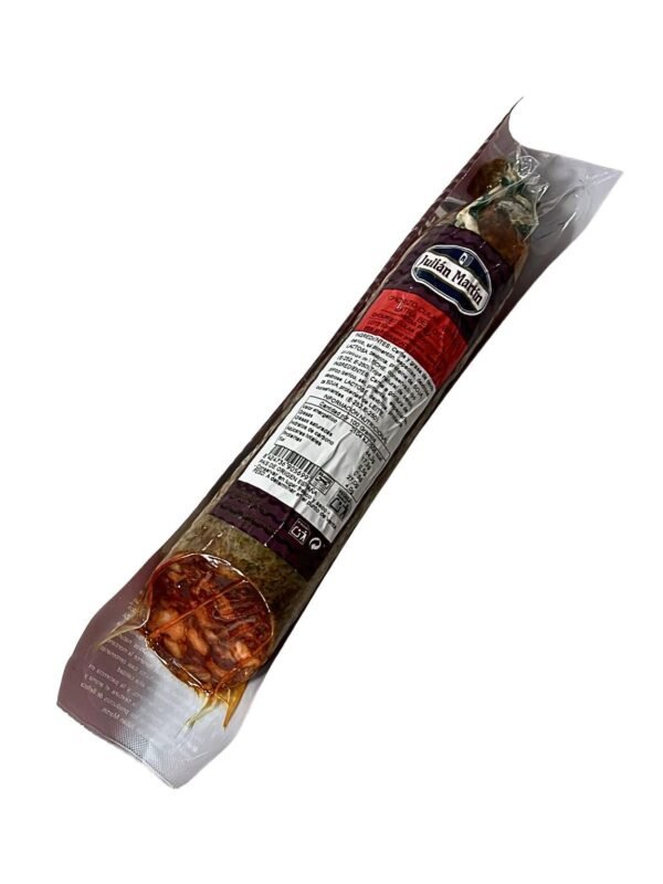 Chorizo cular ibérico extra bellota Julián Martín pieza entera curado 6 meses bodegas Sierra de Guijuelo