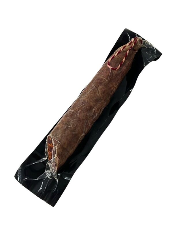 Chorizo ibérico extra La Salmantina detalle textura magro