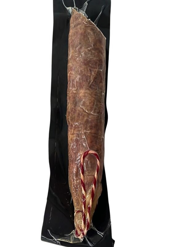 Chorizo ibérico extra La Salmantina detalle textura magro