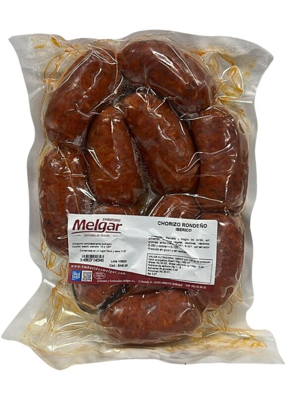 Chorizo Rondeño Fresco - Melgar Ronda (Pack Ahorro)-2 Tabla de embutidos con chorizo rondeño de la Serranía de Ronda