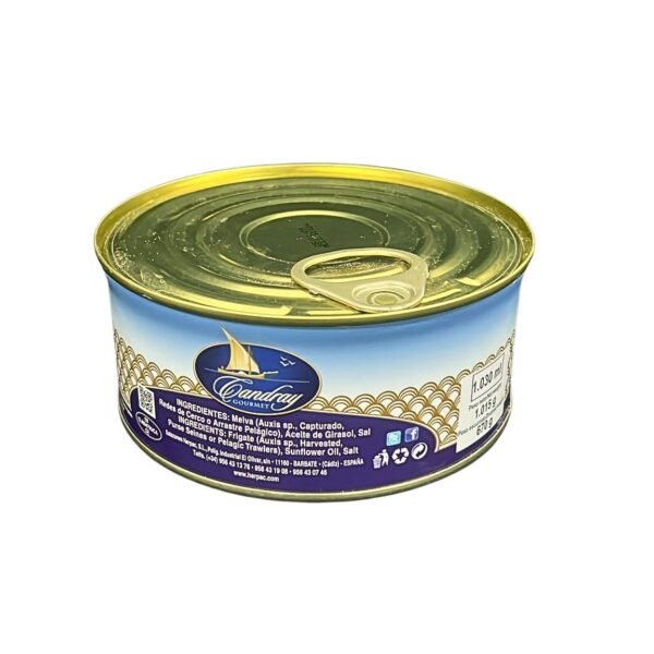 Filete melva canutera Herpac en aceite de girasol textura rosada firme sin conservantes