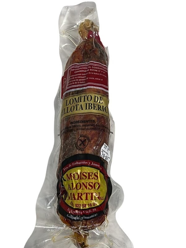 Corte de lomito ibérico de bellota Moisés Alonso loncha veteado grasa infiltrada presa ibérica