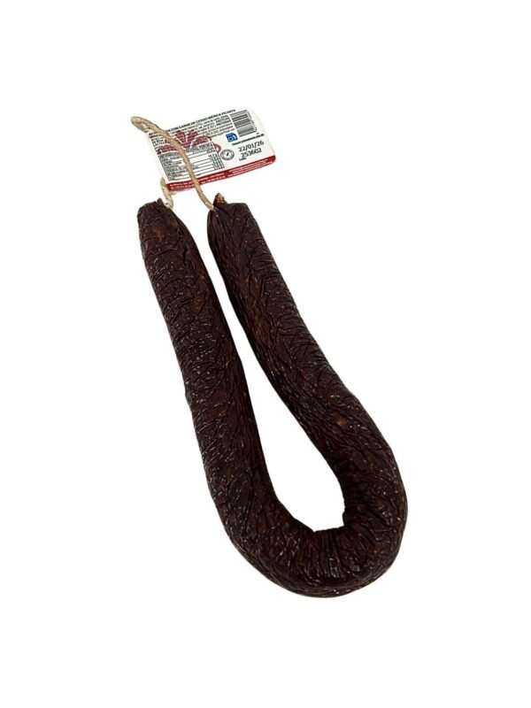 Corte de morcilla achorizada ibérica picante Carchelejo rodajas