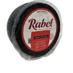 Queso semicurado mezcla tres leches Rabel pieza entera corteza negra pleita espiga Malagón Ciudad Real