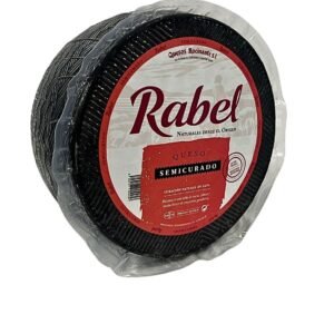 Queso semicurado mezcla tres leches Rabel pieza entera corteza negra pleita espiga Malagón Ciudad Real