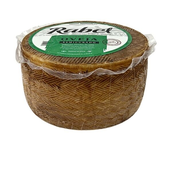 Queso Rabel de Oveja Semicurado - Rabel-2 Corte de queso de oveja semicurado Rabel