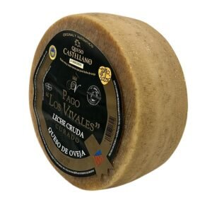 Queso de oveja curado leche cruda Pago los Vivales pieza entera corteza natural