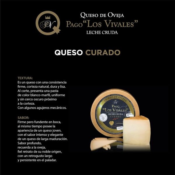 Queso de Oveja Curado Leche Cruda - Pago los Vivales