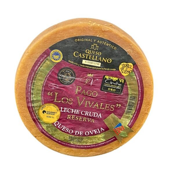 Corte queso oveja reserva Pago Los Vivales pasta blanco-marfil 180 dias maduracion sin conservantes