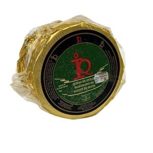 Queso de oveja madurado en aceite de oliva IQ pieza entera corteza dorada