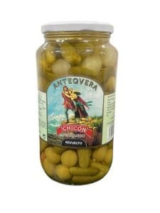 Revuelto extra aceitunas manzanilla pepinillo cebollita zanahoria Chicón Lebrón Antequera Málaga