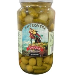 Revuelto extra aceitunas manzanilla pepinillo cebollita zanahoria Chicón Lebrón Antequera Málaga