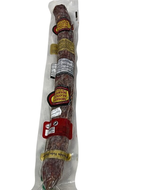 Rodajas de salchichón vela ibérico con granos de pimienta negra