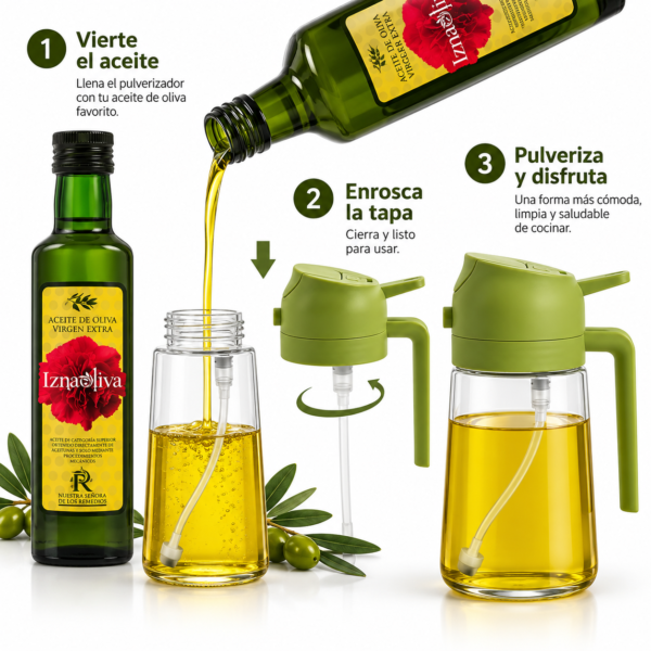 ACEITE IZNAOLIVA 250ML MAS PULVERIZADOR 2-1