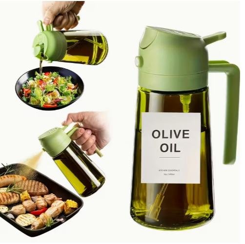 Pack Aceite De Oliva Virgen Extra Sin Filtrar En Rama Aljaoliva y Spray Pulverizador de Aceite (2) Pack Aceite De Oliva Virgen Extra Sin Filtrar - Aljaoliva (500ml) + Spray