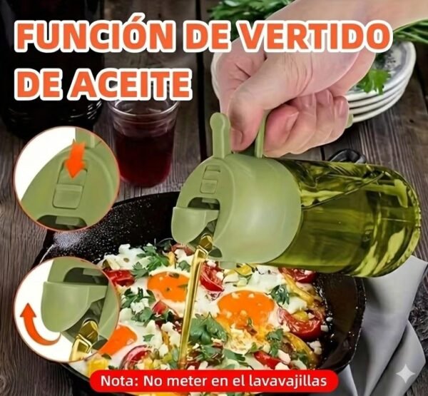 Pack Aceite De Oliva Virgen Extra Sin Filtrar En Rama Aljaoliva y Spray Pulverizador de Aceite (3) Spray de aceite rociando ensalada cocina saludable sin gas