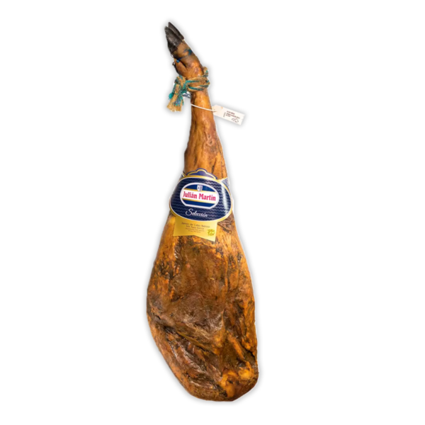 Julián Martin - jamón de cebo iérico 50% raza ibérica - 1 Jamón de Cebo Ibérico 50% raza ibérica Julián Martín pieza entera Guijuelo precinto blanco