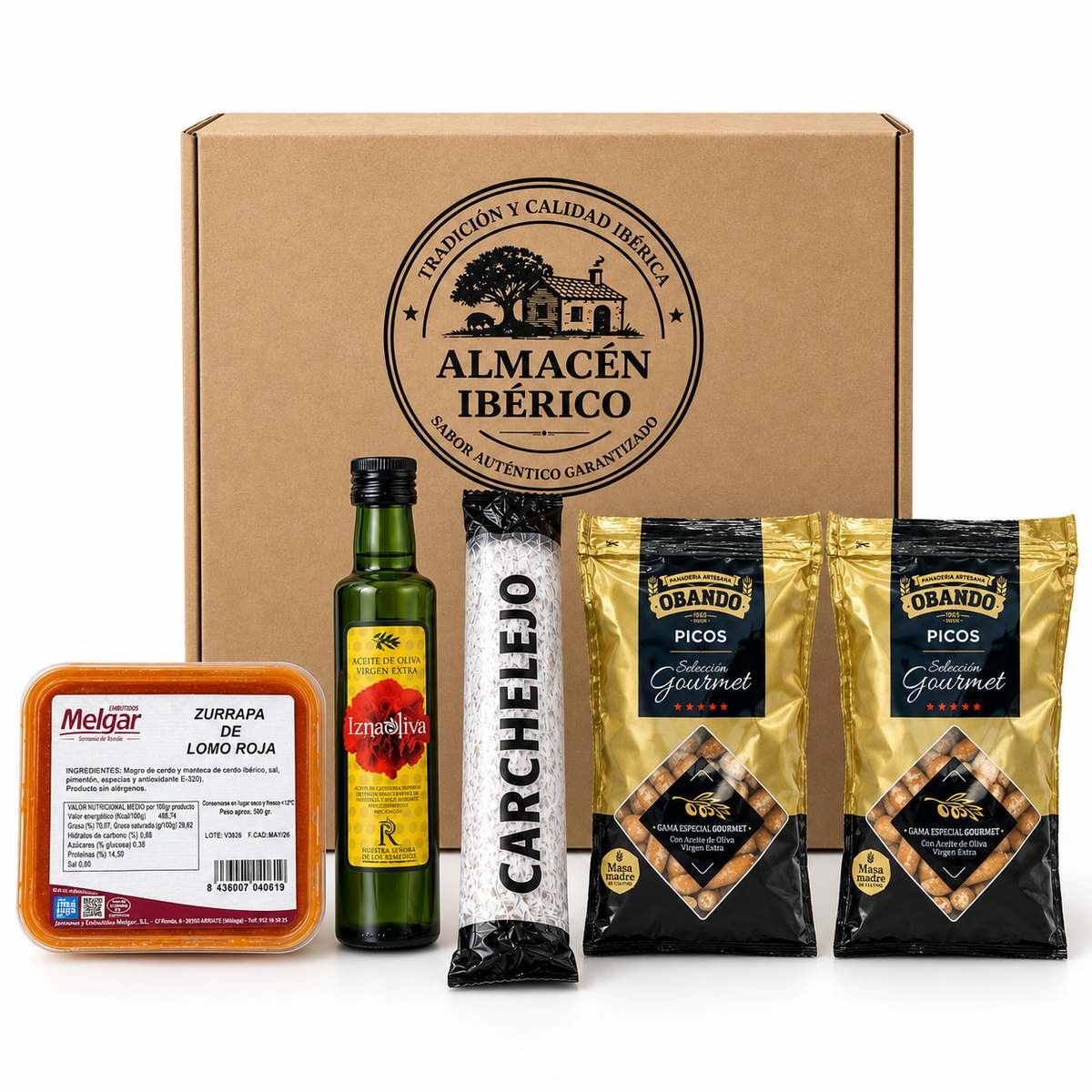 Cesta Regalo Gourmet de Embutidos de Almacén Ibérico para regalar en Navidad a empleados y clientes
