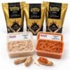 Pack de zurrapa de lomo blanca y colorá Melgar, dos tarrinas de 500 g y tres bolsitas de picos Obando